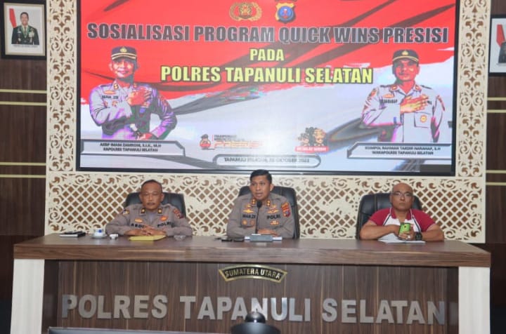 Pimpin Sosialisasi Program Quick Wins Presisi, Ini Arahan Kapolres Tapsel