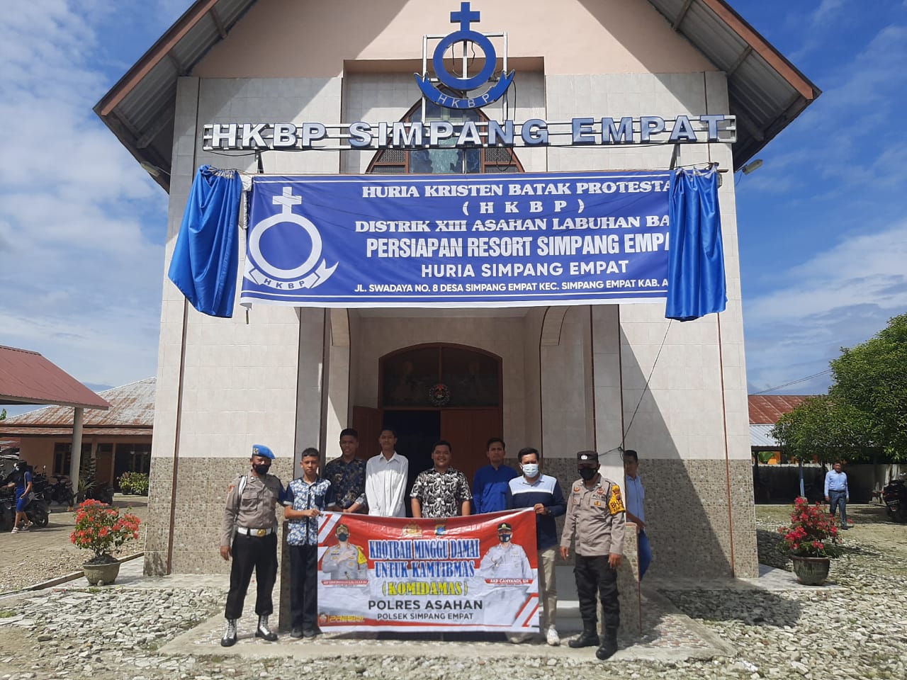 Pelaksanaan Komidamas, Polsek Simpang Empat Datangi Gereja HKBP Dusun VIII