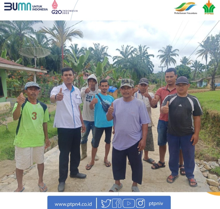 Melalui Dana CSR, PTPN IV Beri Bantuan Infrastruktur Kepada Masyarakat Sekitar Kebun Tonduhan