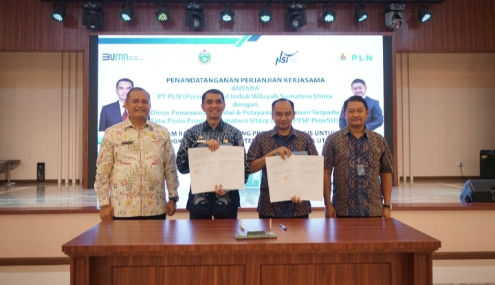 PLN dan DPMPPTSP Sumut Tandatangani Perjanjian Kerjasama