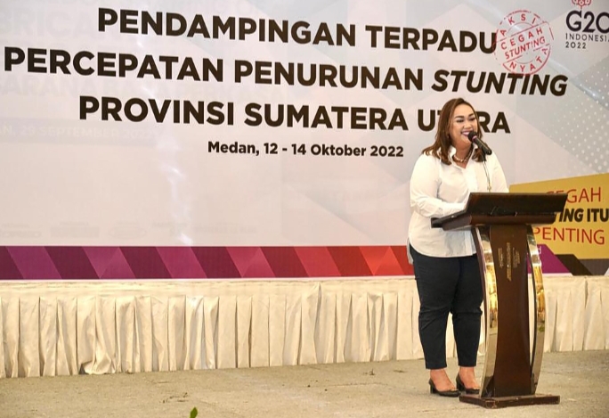 Ketua TP PKK Kab.Pakpak Bharat Hadiri Acara Percepatan Penurunan Stunting Di Sumut