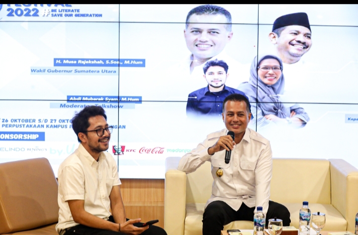 Hadiri Talkshow Library Festival UINSU, Musa Rajekshah: Perpustakaan Penting Hindari Hoaks