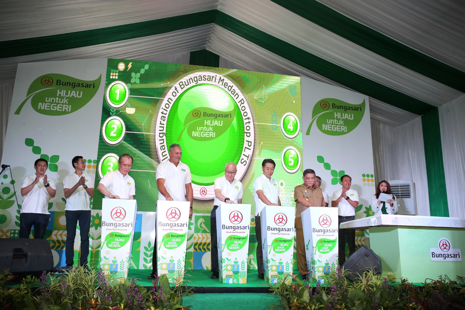 Wujudkan Bungasari Hijau Untuk Negeri, PT. Bungasari Flour Mills Indonesia Resmikan PLTS Atap Terbesar di Indonesia