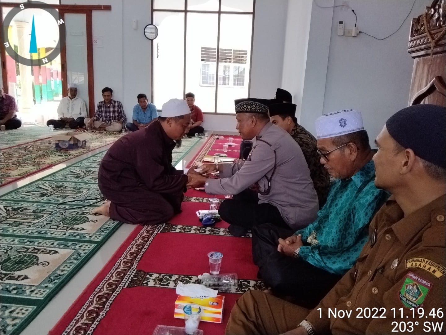 Kanit Binmas Polsek Air Joman Menghadiri Peresmian Mesjid Al Iktibar