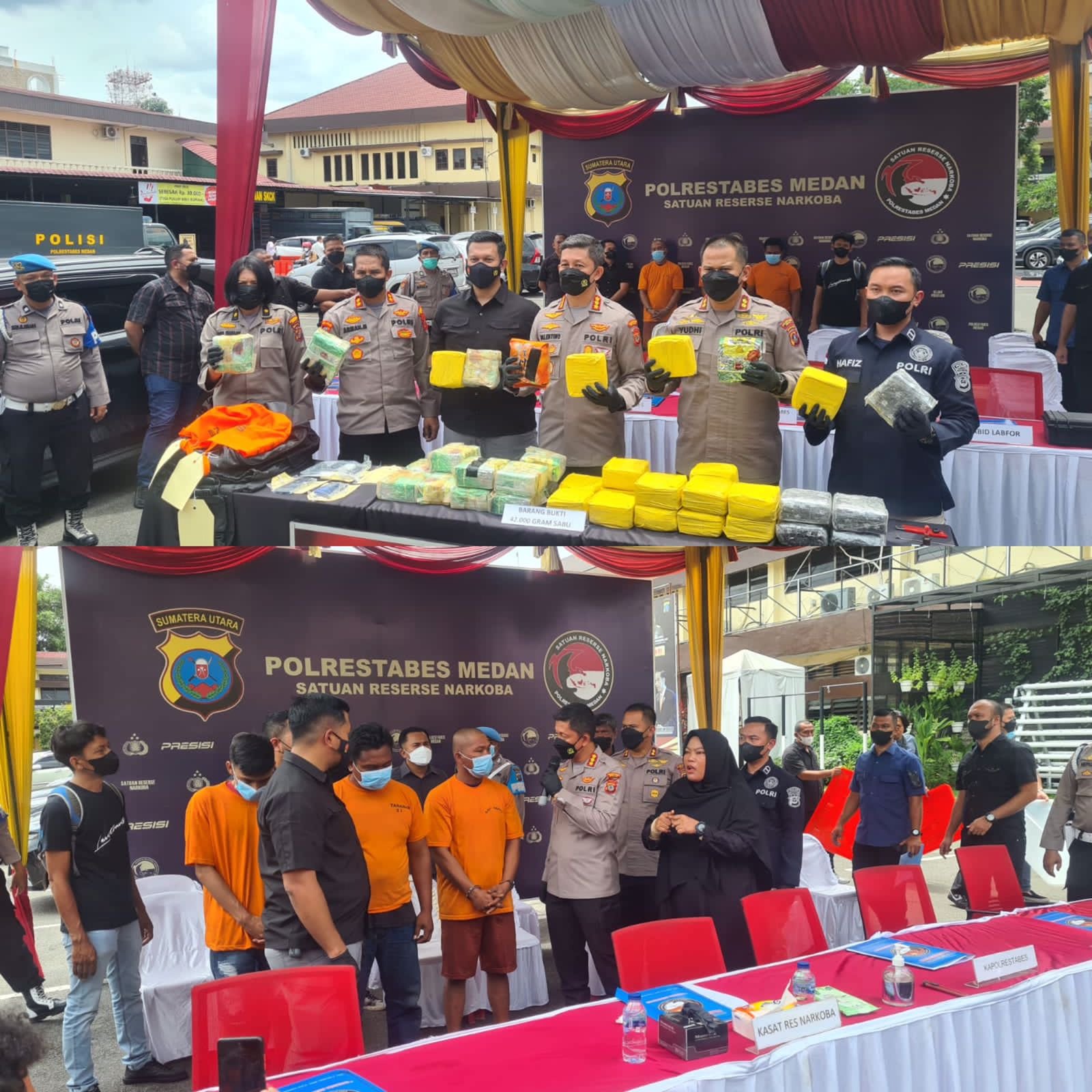 Bongkar Penyelundupan 42 Kg Narkoba Asal Malaysia di Medan, Polisi Amankan 3 Pengedar