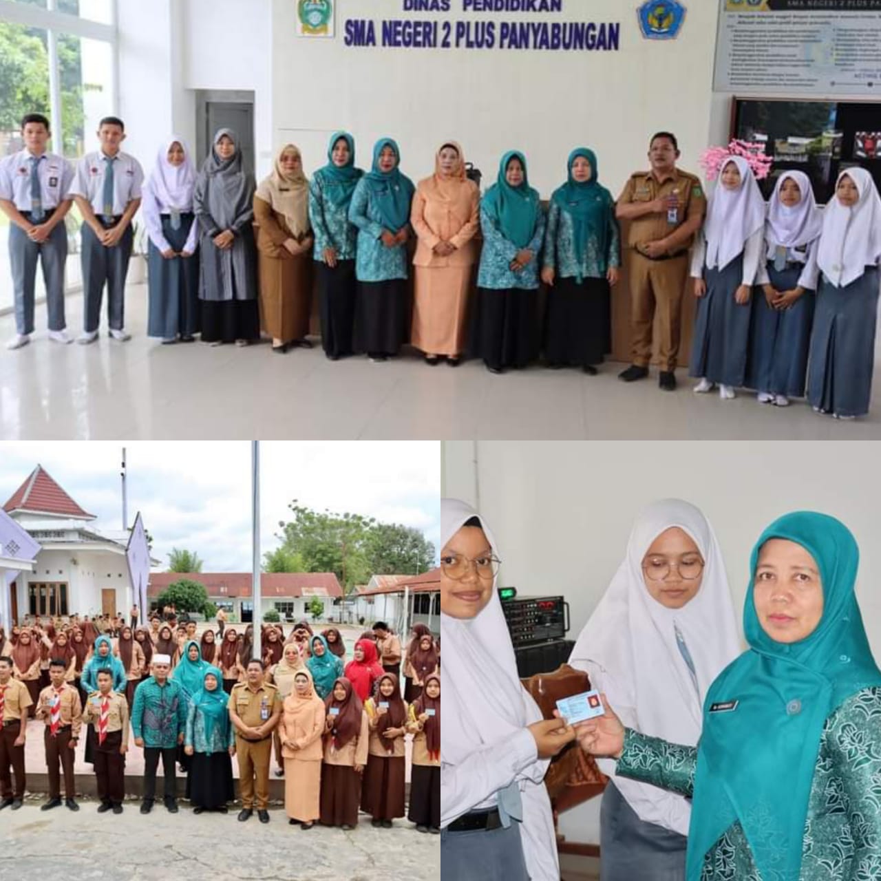 Kepala Dinas Dukcapil bersama TP PKK Madina Bagikan e-KTP kepada Pelajar