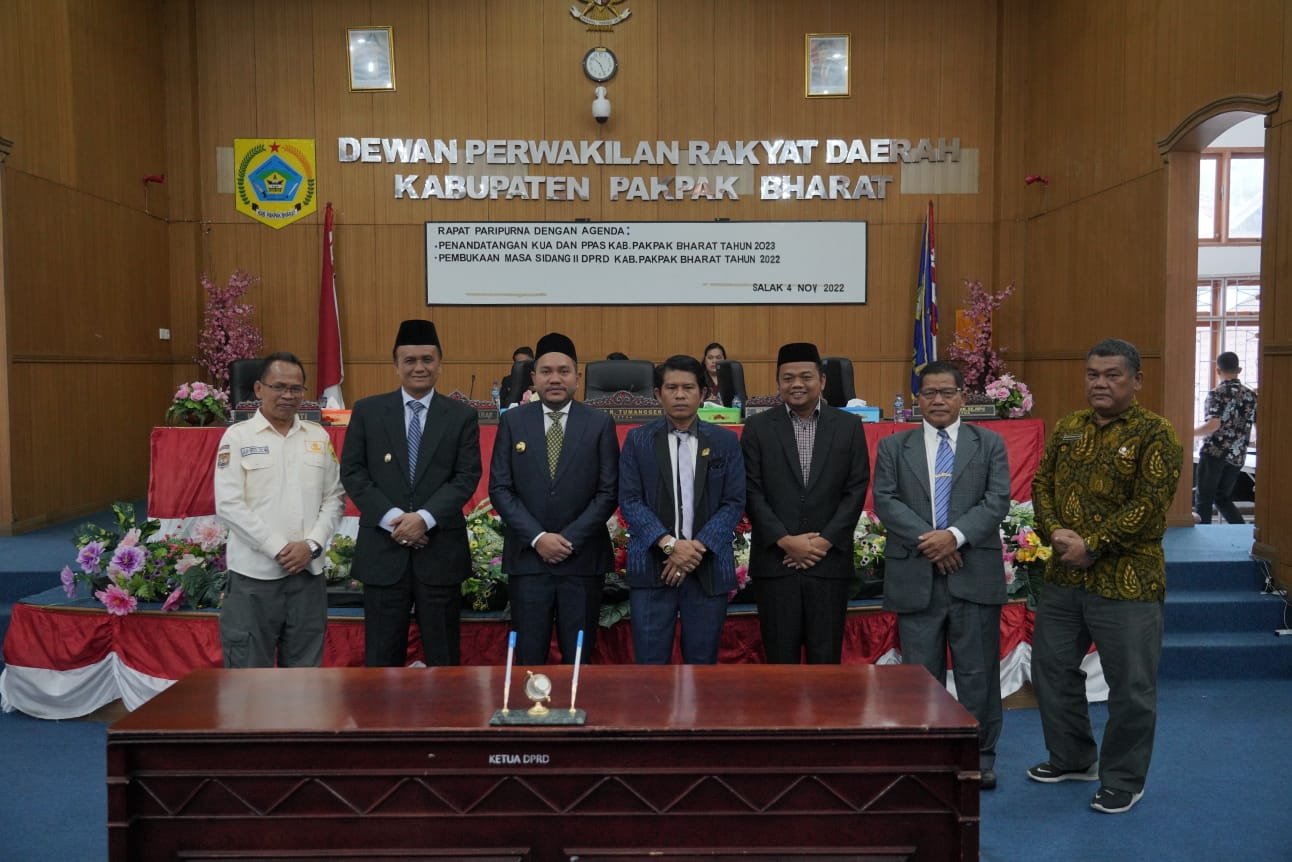 Bupati Pakpak Bharat Tanda Tangani KUA Dan PPAS APBD TA 2023