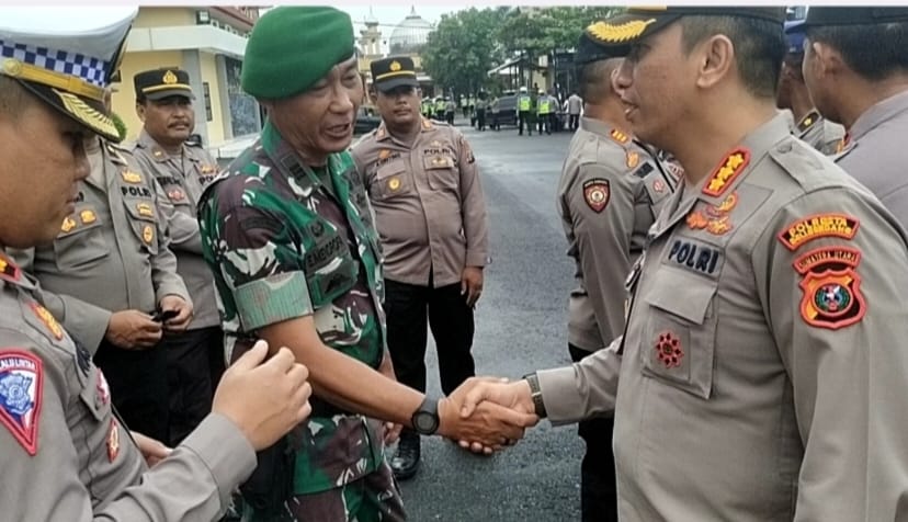 Dandim 0204 Deli Serdang dan Kapolresta Pimpin Apel Sinergitas di Mapolresta Deli Serdang