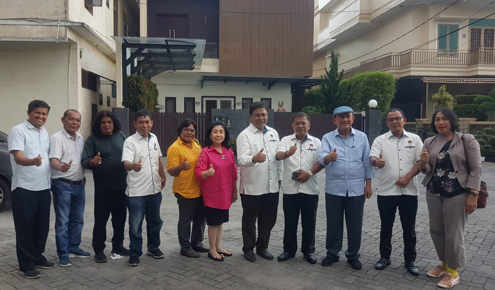 Panitia Natal PWI Sumut Audiensi ke Tokoh Masyarakat RE Nainggolan dan YSKI