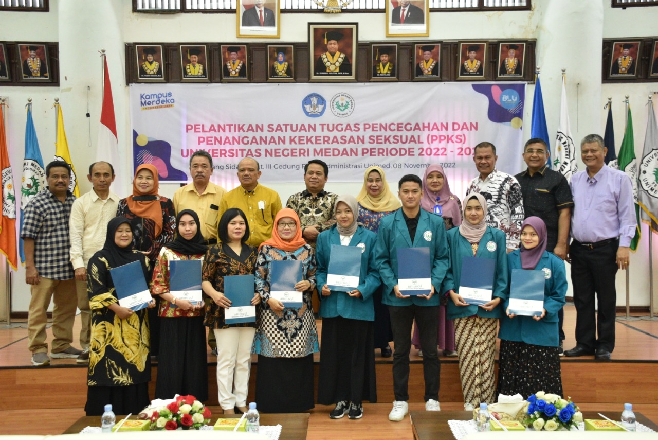 Rektor Unimed Lantik Satgas PPKS Periode 2022-2024