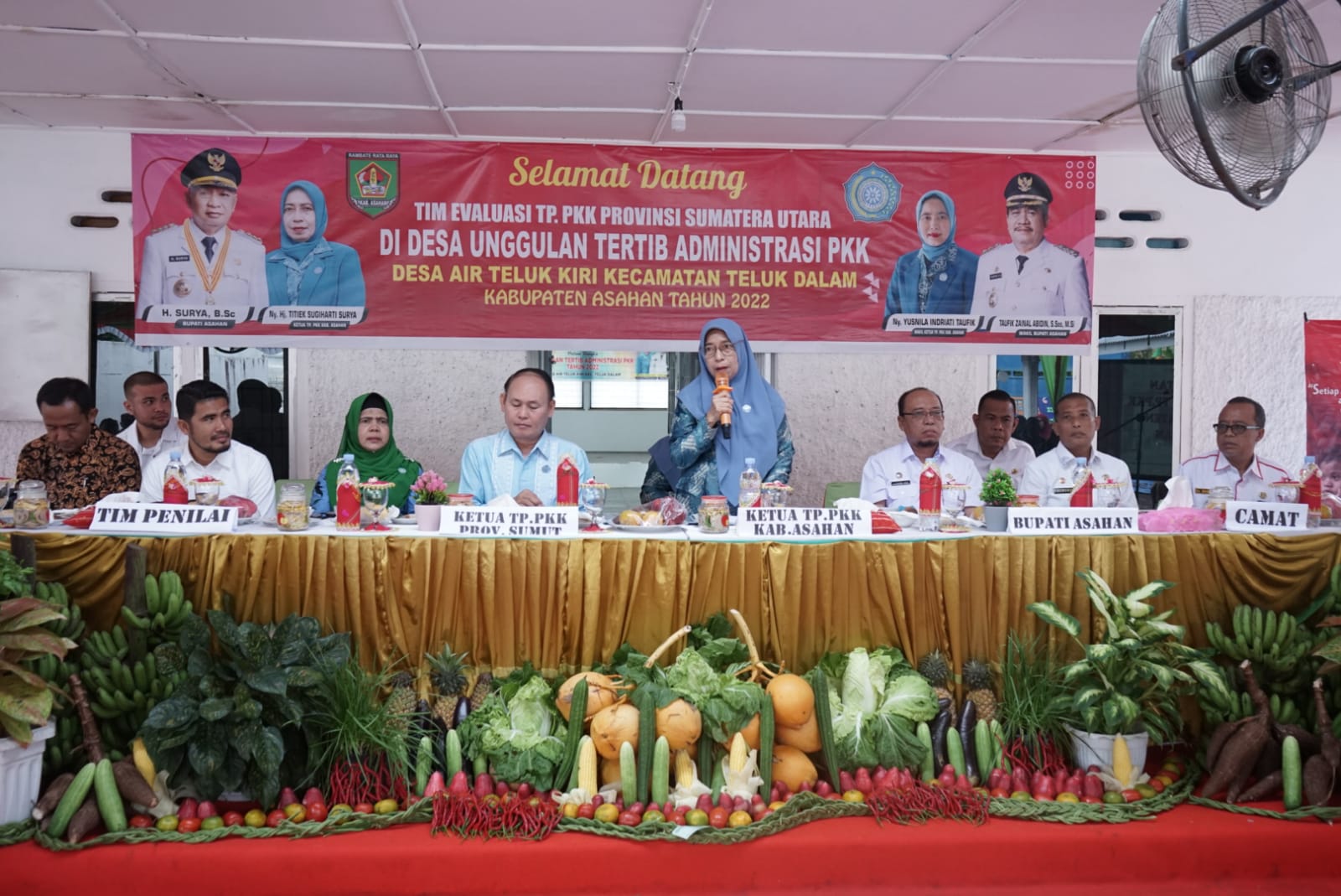 Pemkab Asahan Terima Kunjungan Tim Evaluasi TP PKK Provsu di Desa Air Teluk Kiri