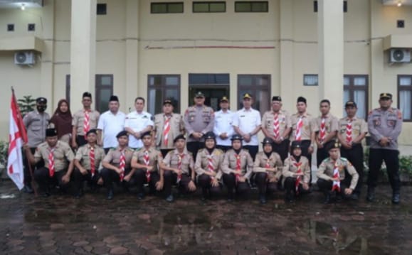 Kapolres Palas Lepas Kontingen Saka Bhayangkara Ke Gandus Palembang