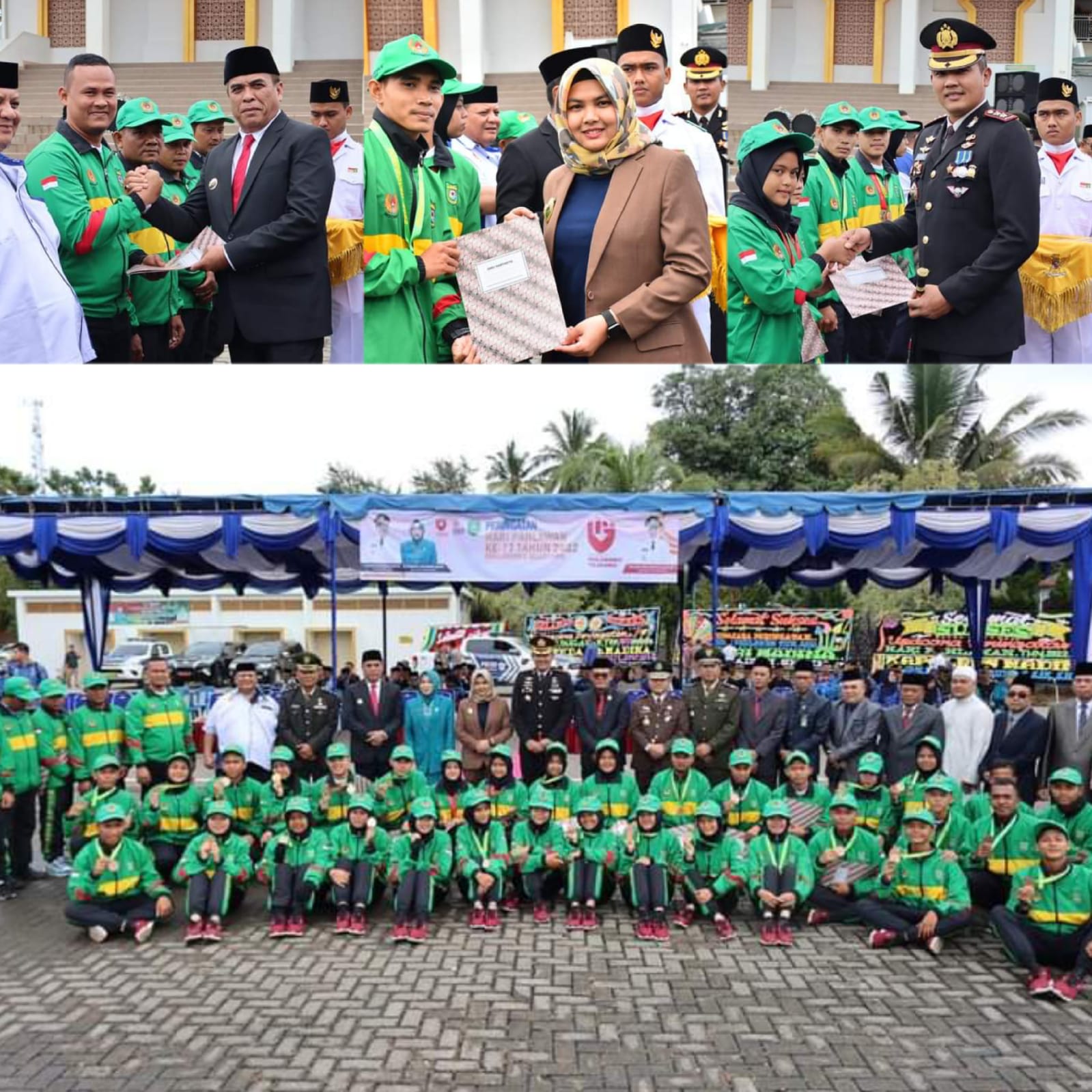 Peringati Hari Pahlawan, Bupati dan Wabup Madina Serahkan Piagam Kepada Atlet Porprovsu