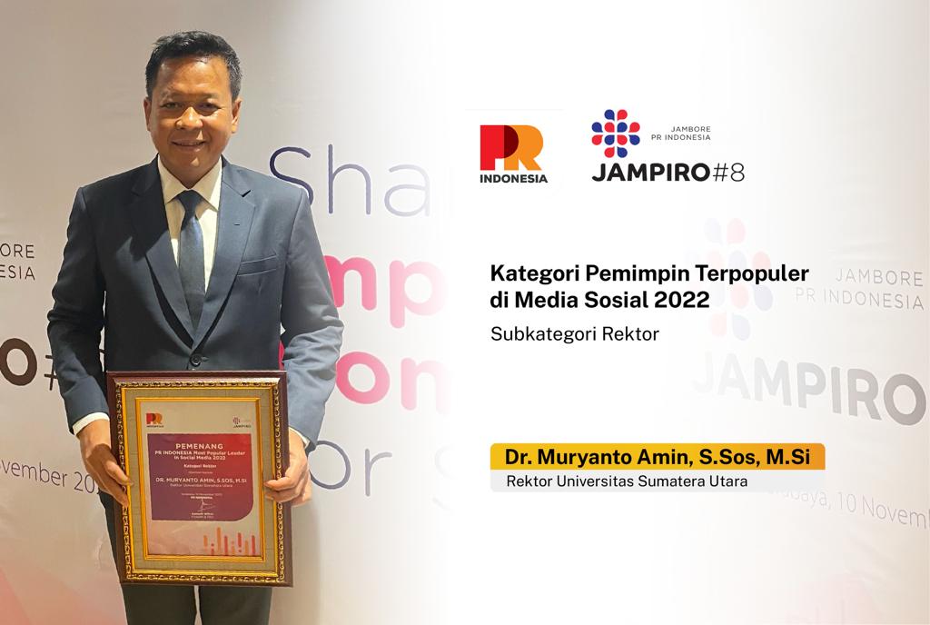 Muryanto Amin Dinobatkan Sebagai Pemimpin Terpopuler 2022