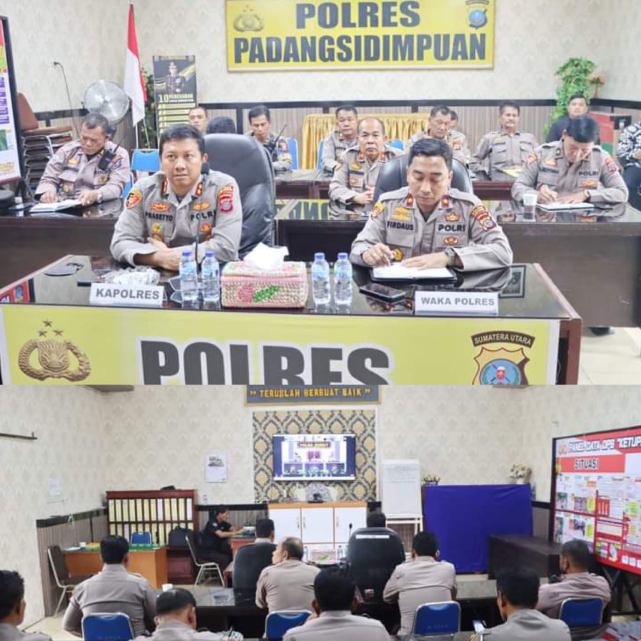 Polres Padangsidimpuan Ikuti Zoom Meeting Audit Kinerja Itwasda Poldasu 