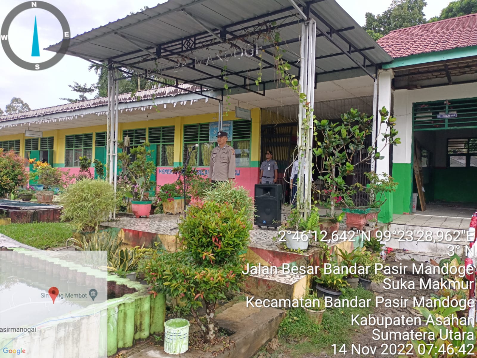 Kapolsek Bandar Pasir Mandoge Berikan Sosialisasi Bahaya Narkoba Pada Pelajar SMPN 1