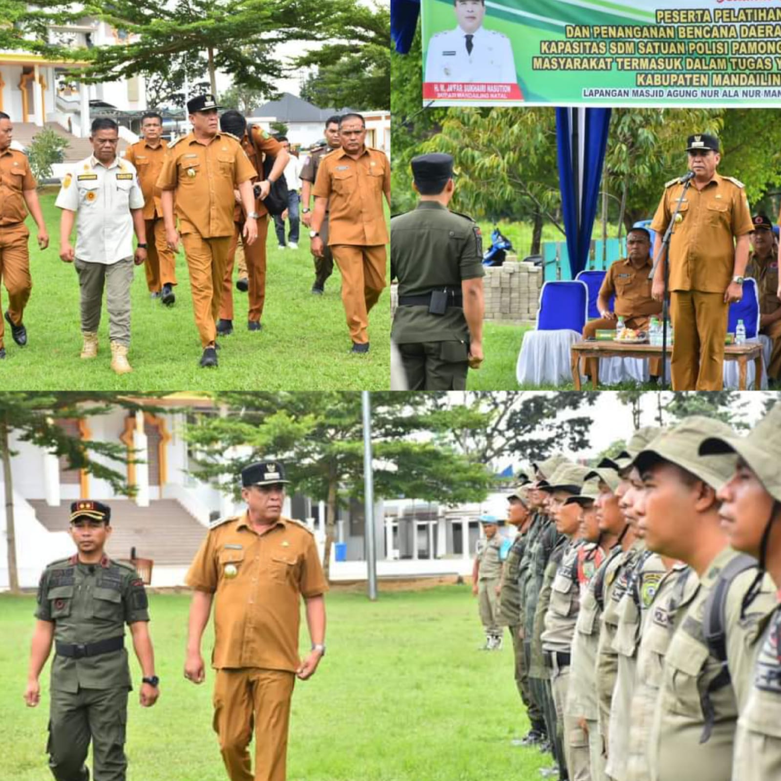 Bupati Madina Tinjau 60 Personil Satpol PP dan Linmas Dilatih Hadapi Bencana Alam