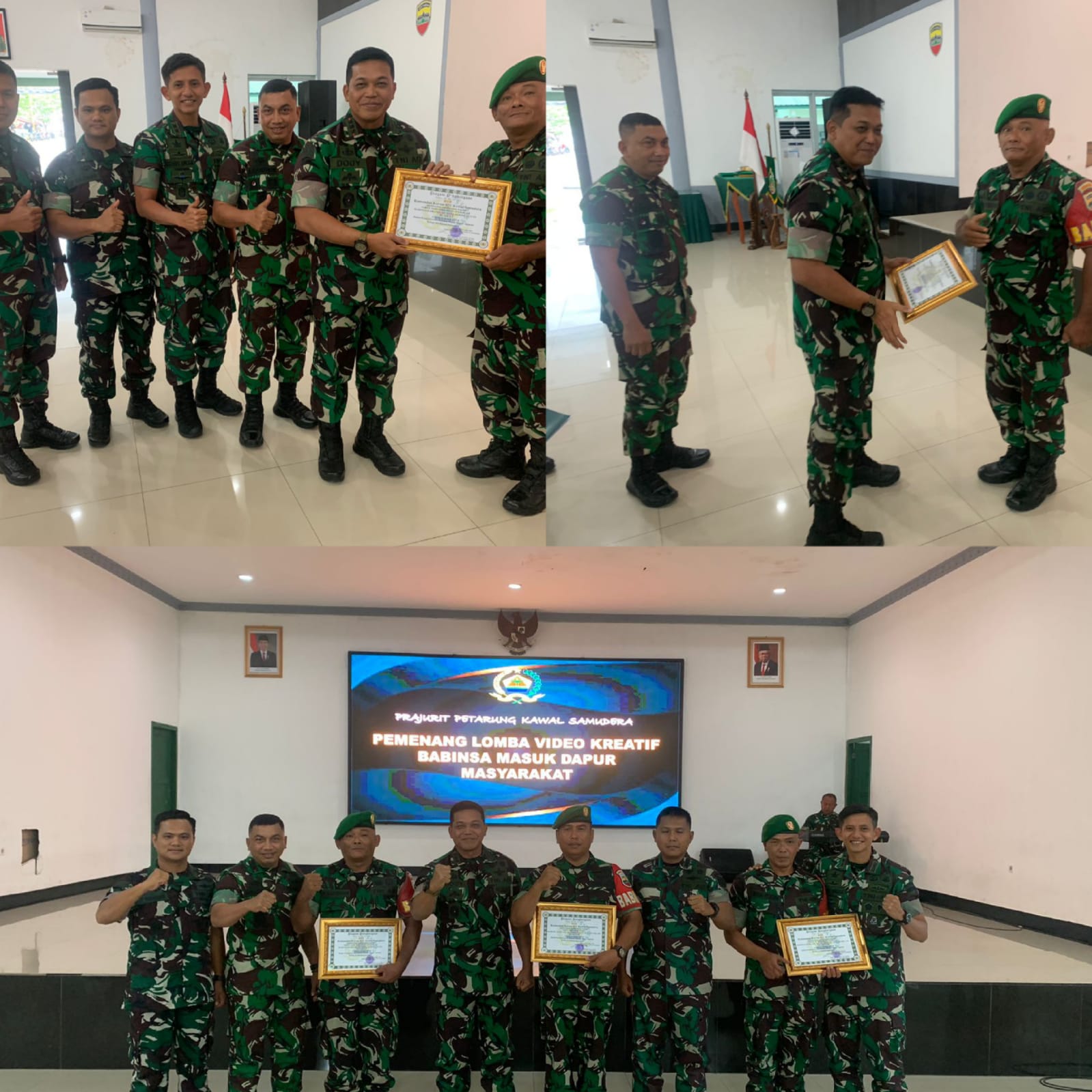 Kodim 0212/Tapsel Raih Juara I Lomba Video Kreatif Babinsa Masuk Dapur Tingkat Korem 023/KS