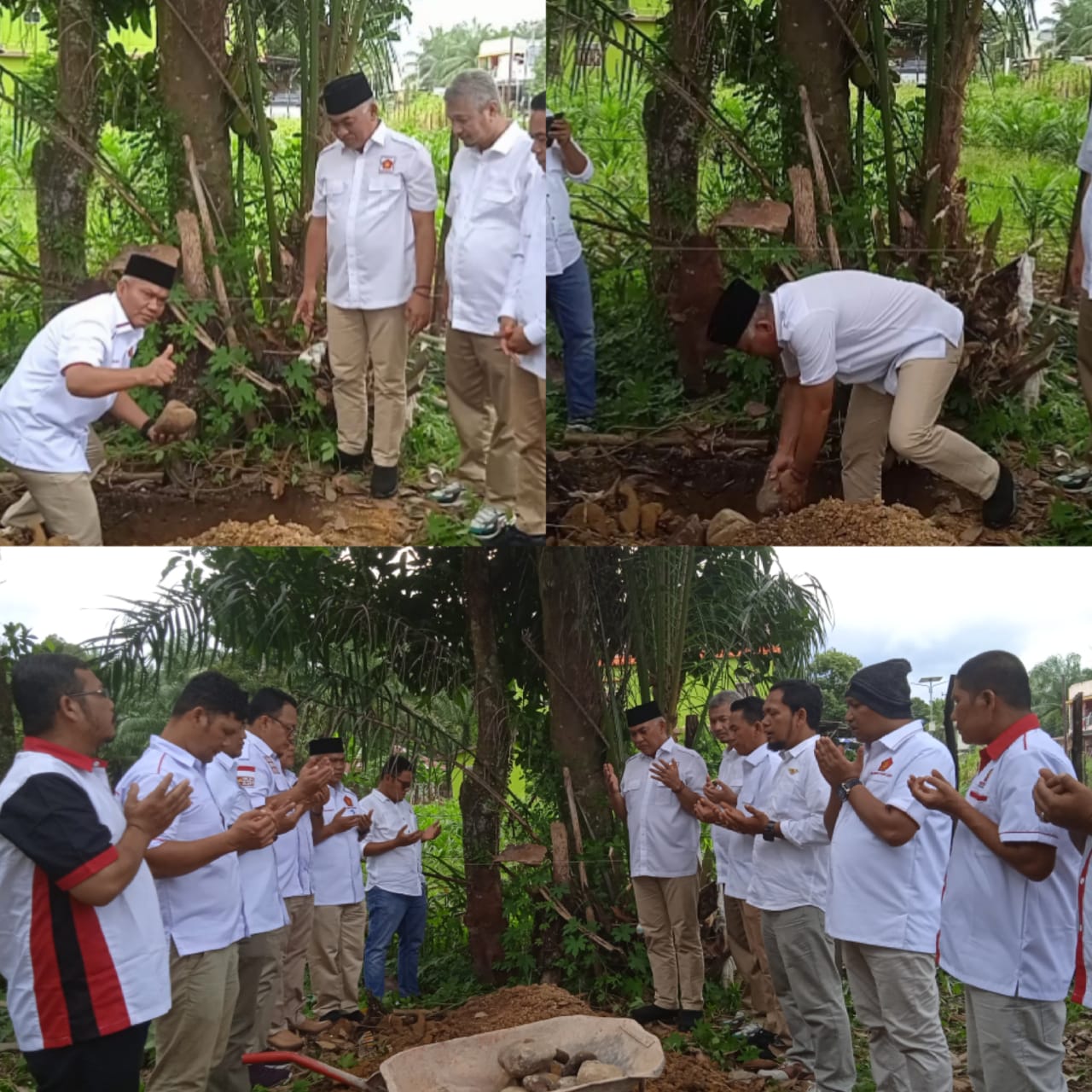 H Harun Musthafa Nasution Resmikan Peletakan Batu Pertama Kantor Gerindra Palas