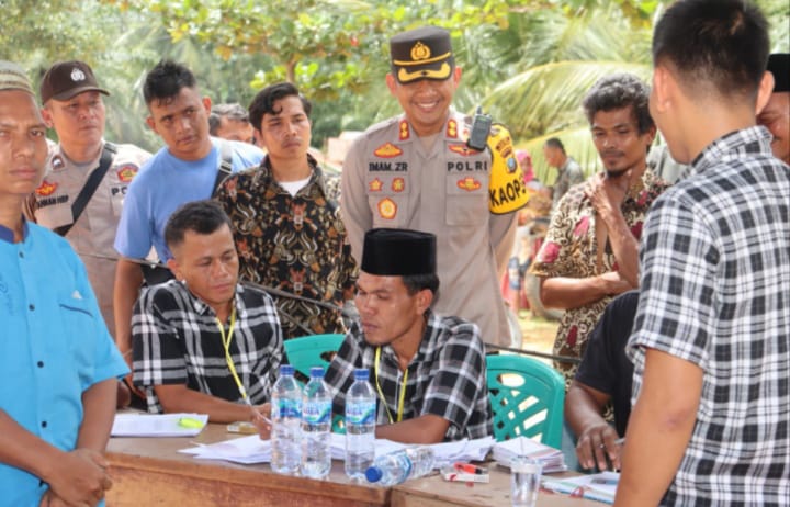 Kapolres Tapsel Pantau Perkembangan Pilkades Paluta