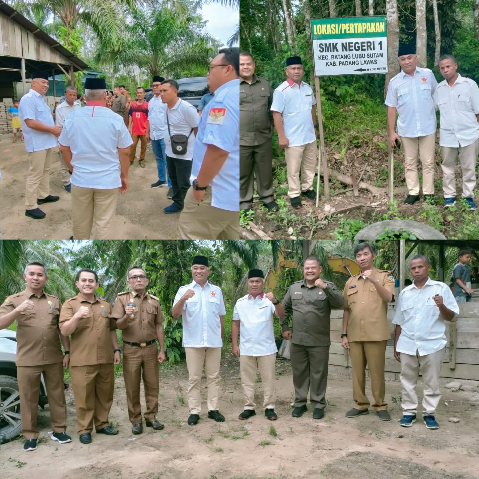 WAKIL KETUA DPRD-PROVSU BERSAMA PLT. BUPATI  PALAS TINJAU LOKASI PEMBANGUNAN SMK BATANG LUBU SUTAM.