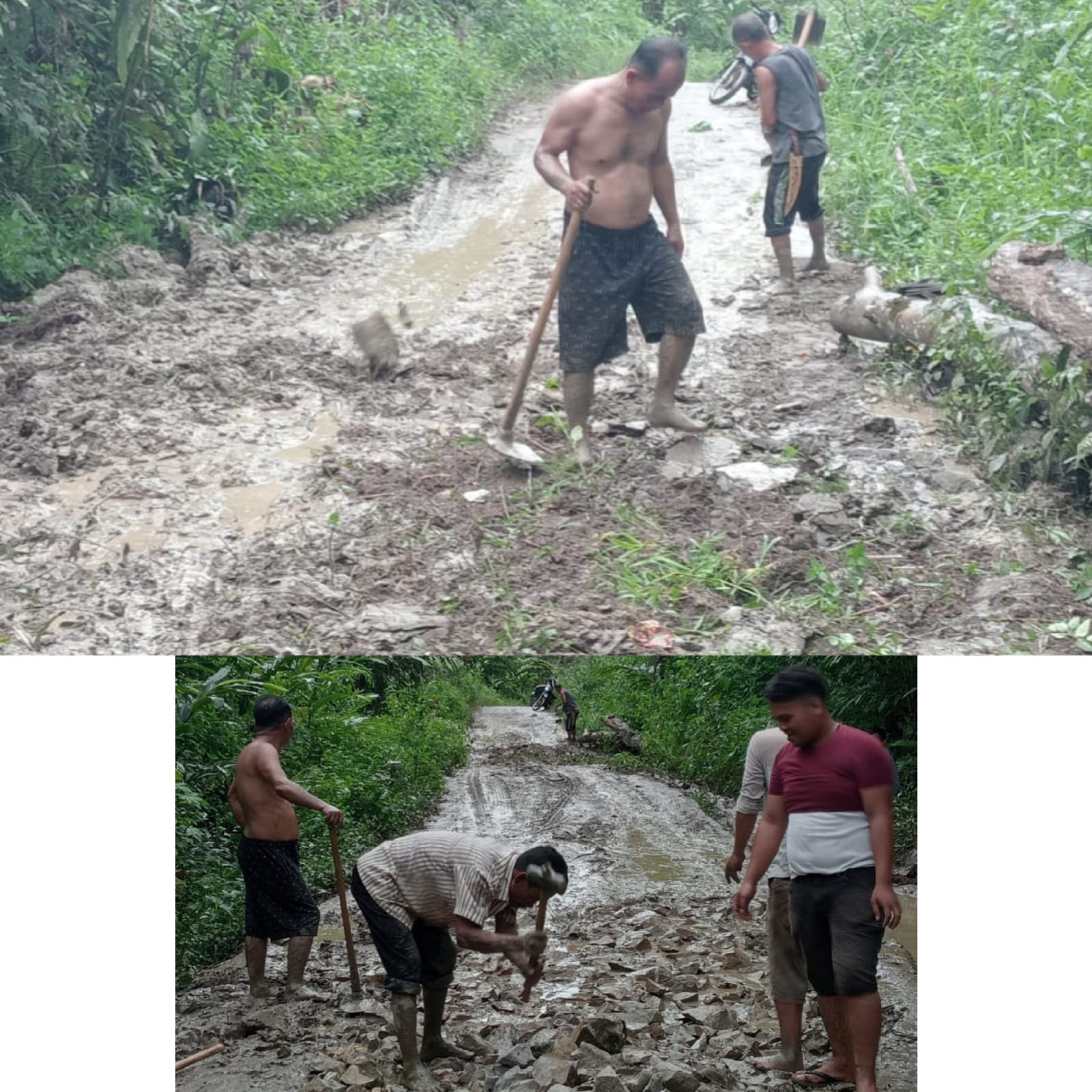 Ipong Dalimunthe Berbaur Lumpur Bersama Warga 
