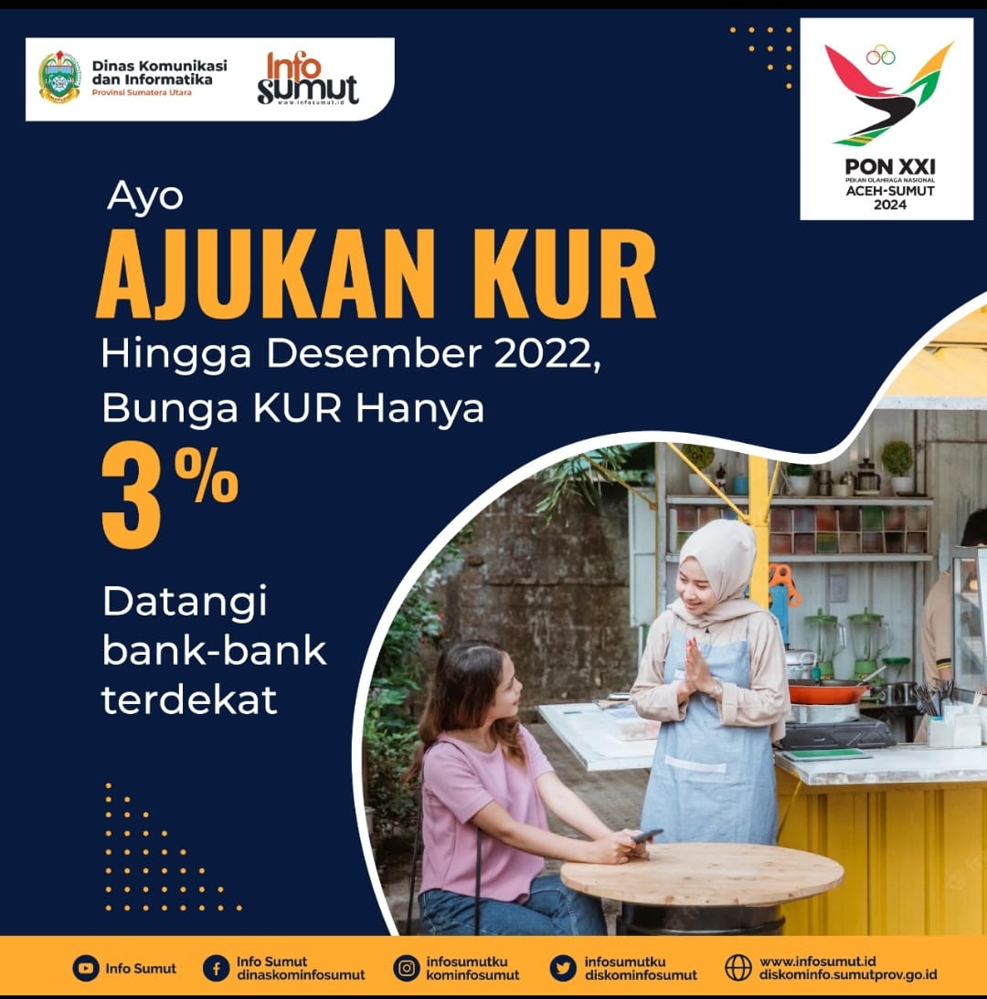 Berakhir Desember 2022, Pemprovsu Dorong Masyarakat Manfaatkan Bunga  KUR 3%