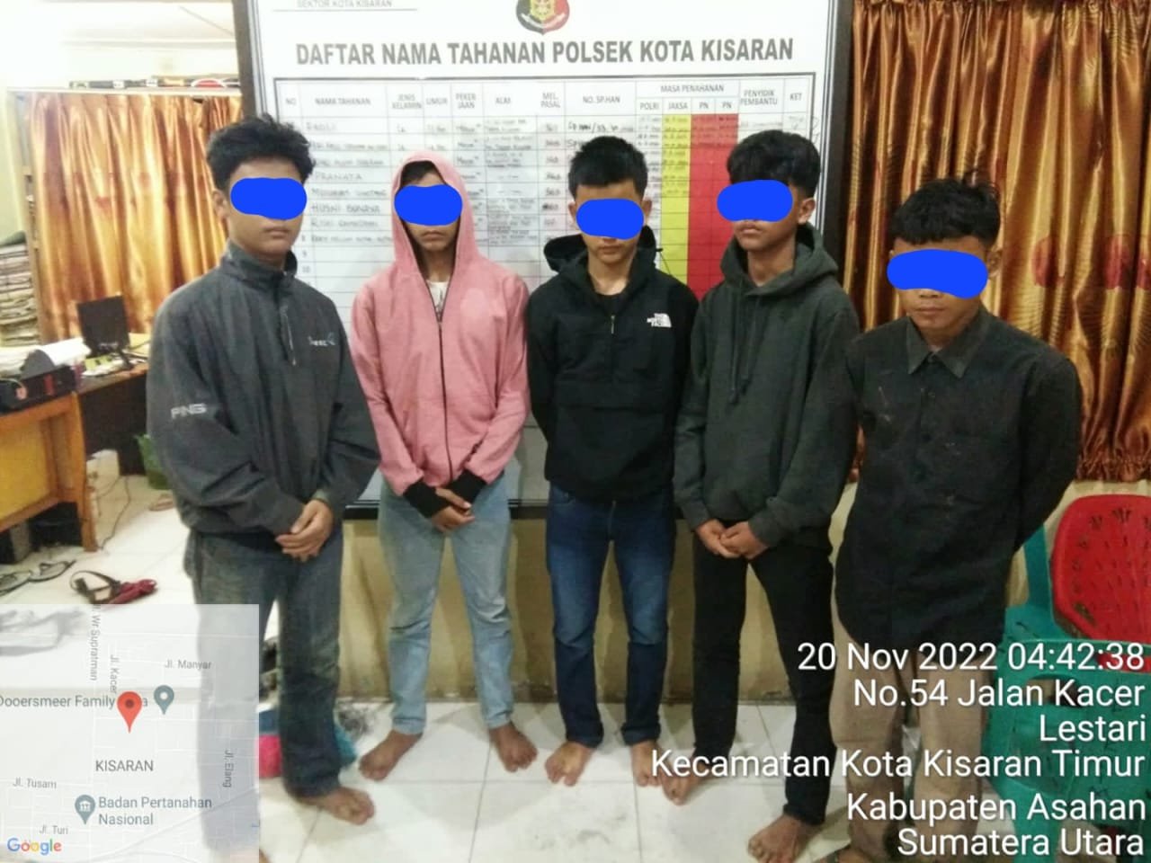 Diduga Geng Gladiator, 5 Remaja Diamankan Polsek Kota Kisaran