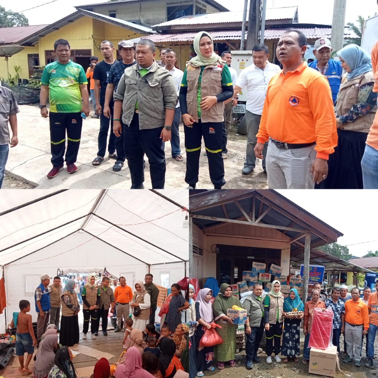 Bupati Tapsel Tinjau Masyarakat Korban Banjir Di Rianiate Sekaligus Serahkan Bantuan