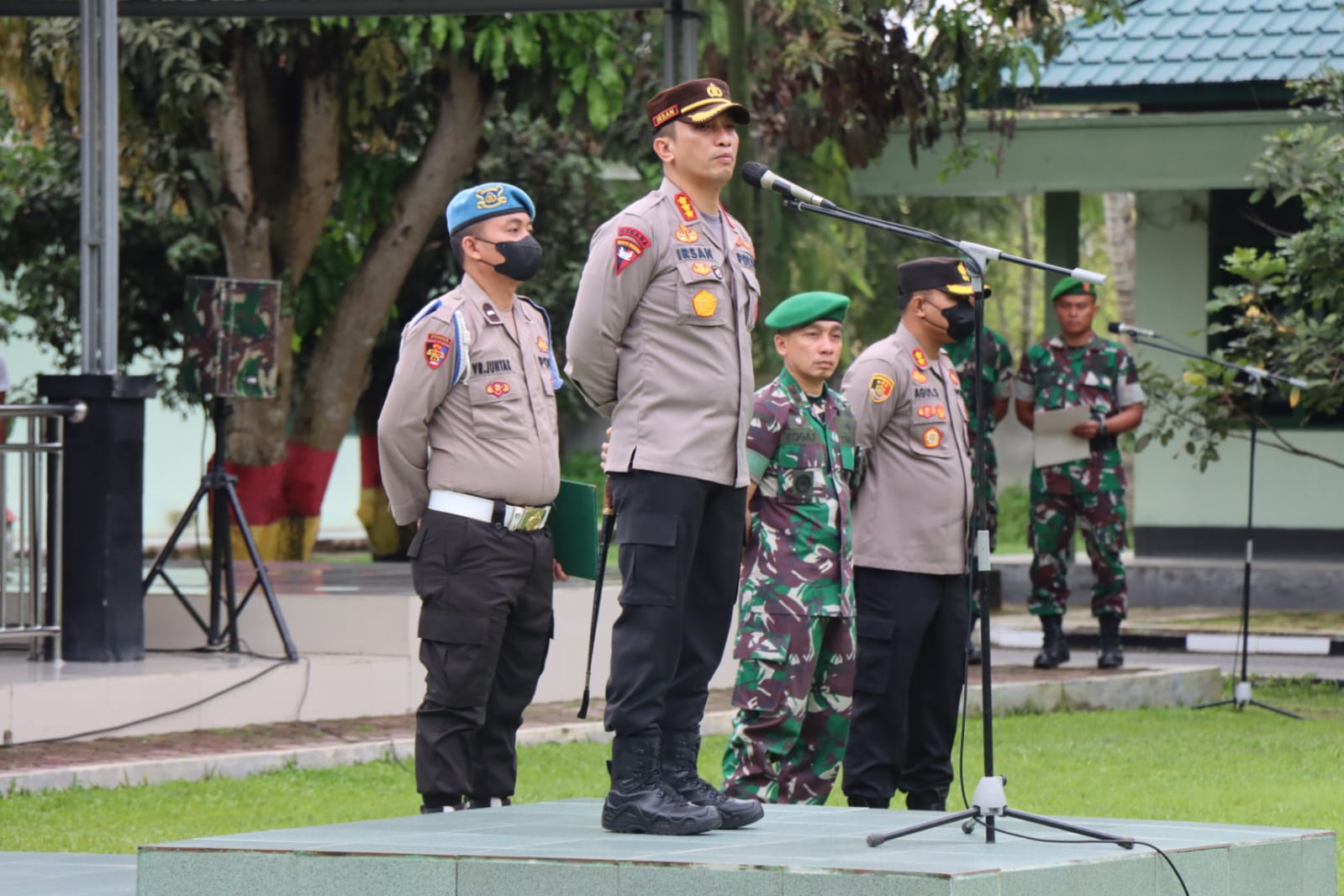 Kapolresta Deli Serdang Pimpin Apel Sinergitas di Kodim 0204/DS