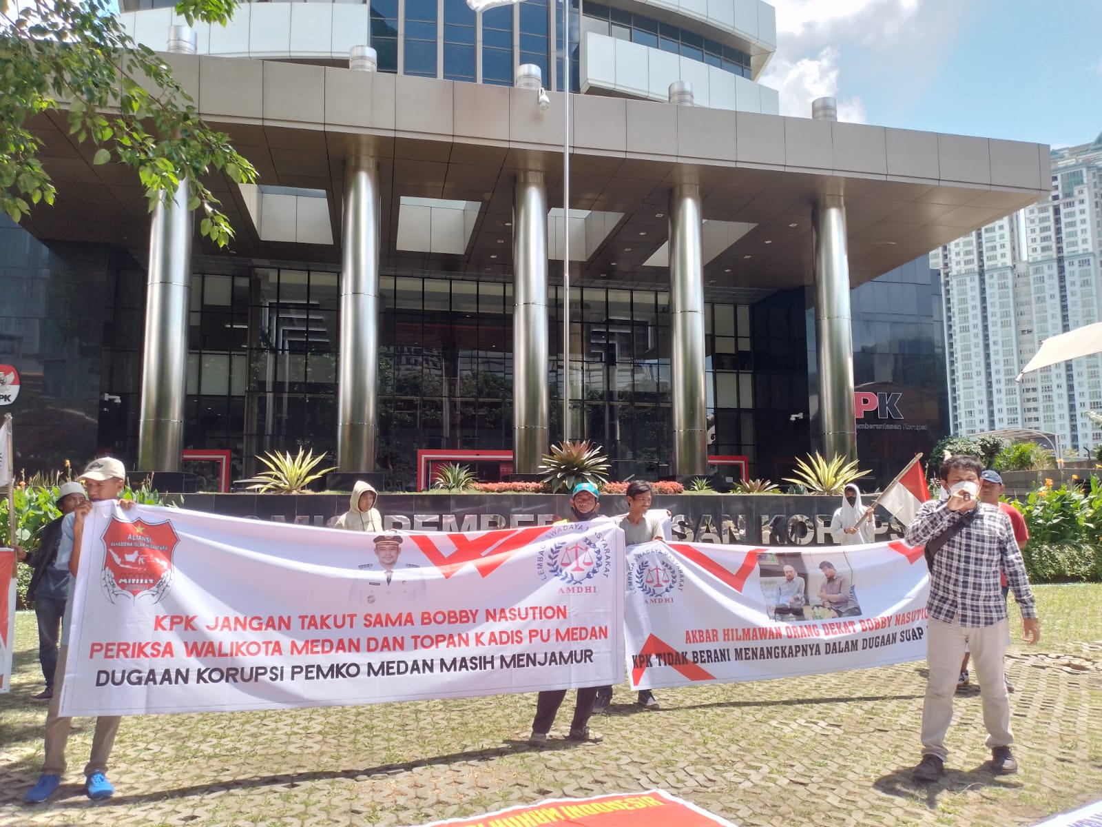 AMIN - AMDHI Demo di KPK  Jakarta, Usut Bagi-Bagi Proyek di Pemko Medan