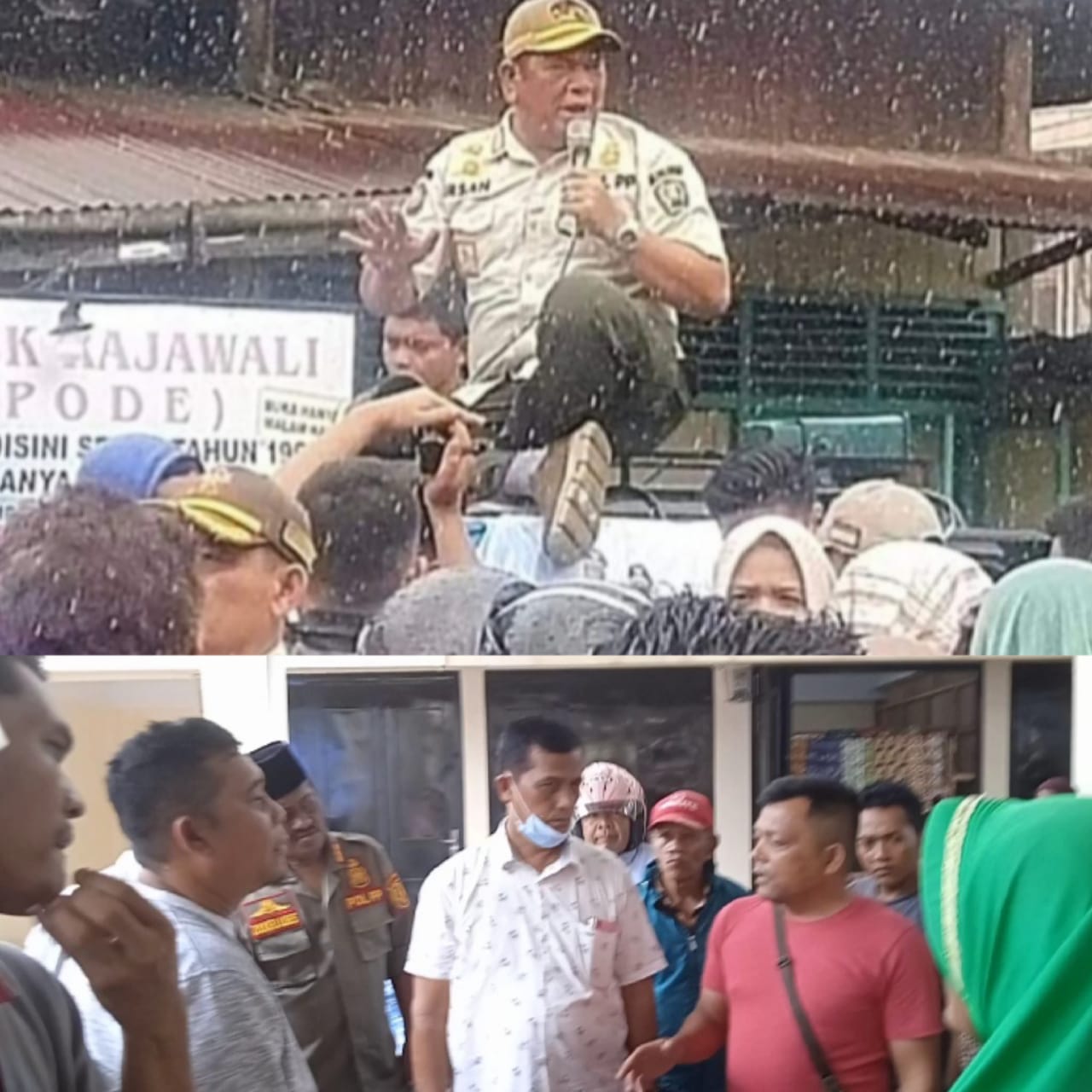 Ditengah Guyuran Hujan, Walikota Padangsidimpuan Himbau PKL Jalan Thamrin  Untuk Ditertibkan