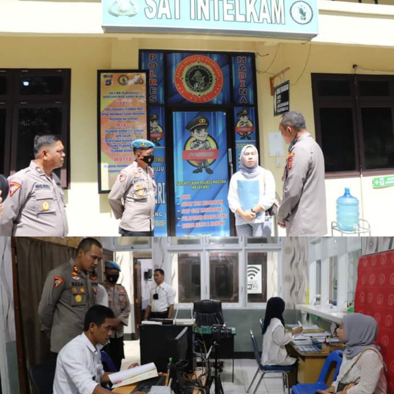 ANTISIPASI PUNGLI, KAPOLRES MADINA SIDAK KE RUANGAN PELAYANAN PUBLIK (SKCK) SAT INTELKAM
