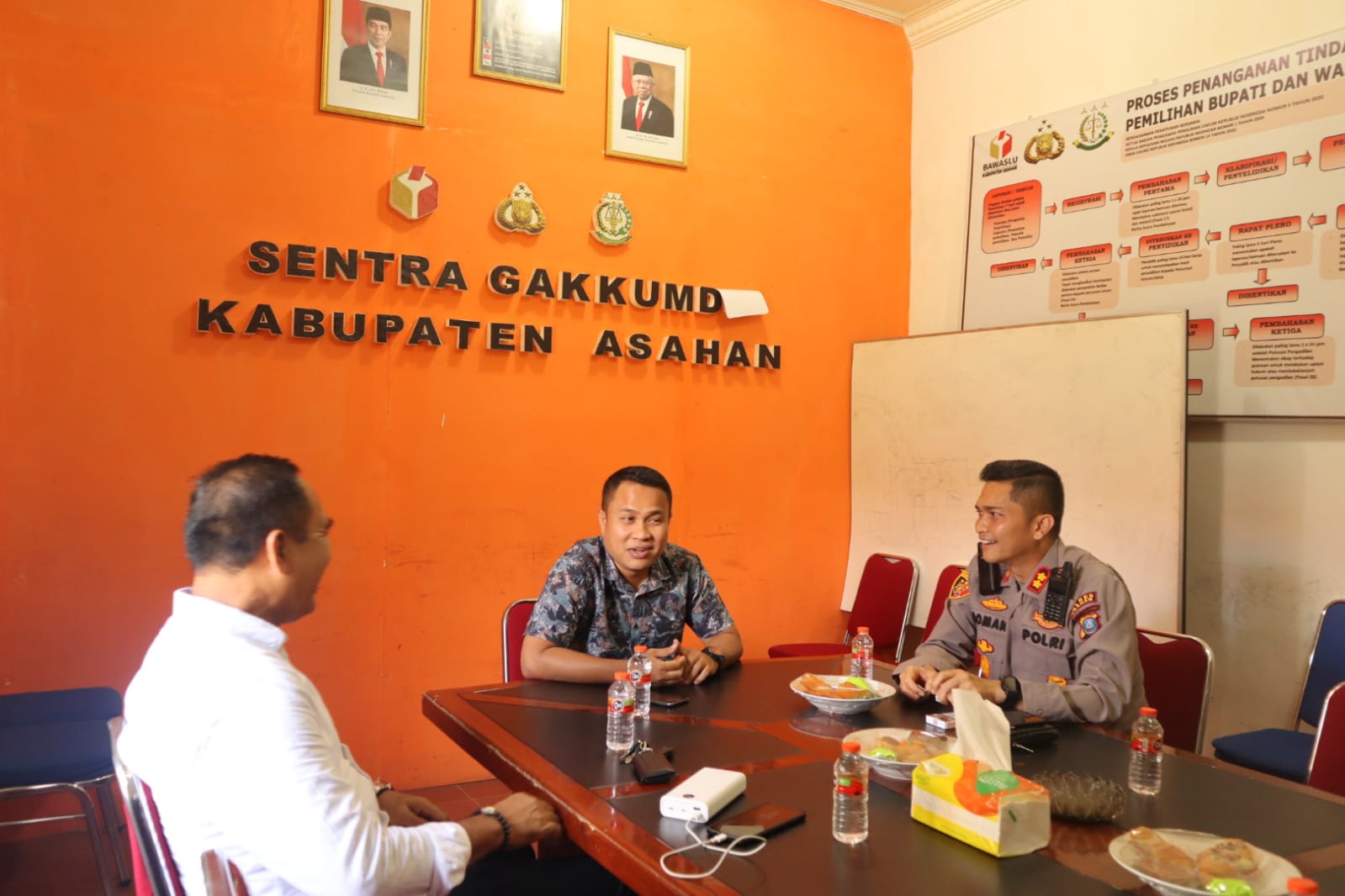 Kapolres Asahan Silaturahmi, Jalin Sinergitas Dengan Ketua Bawaslu Asahan