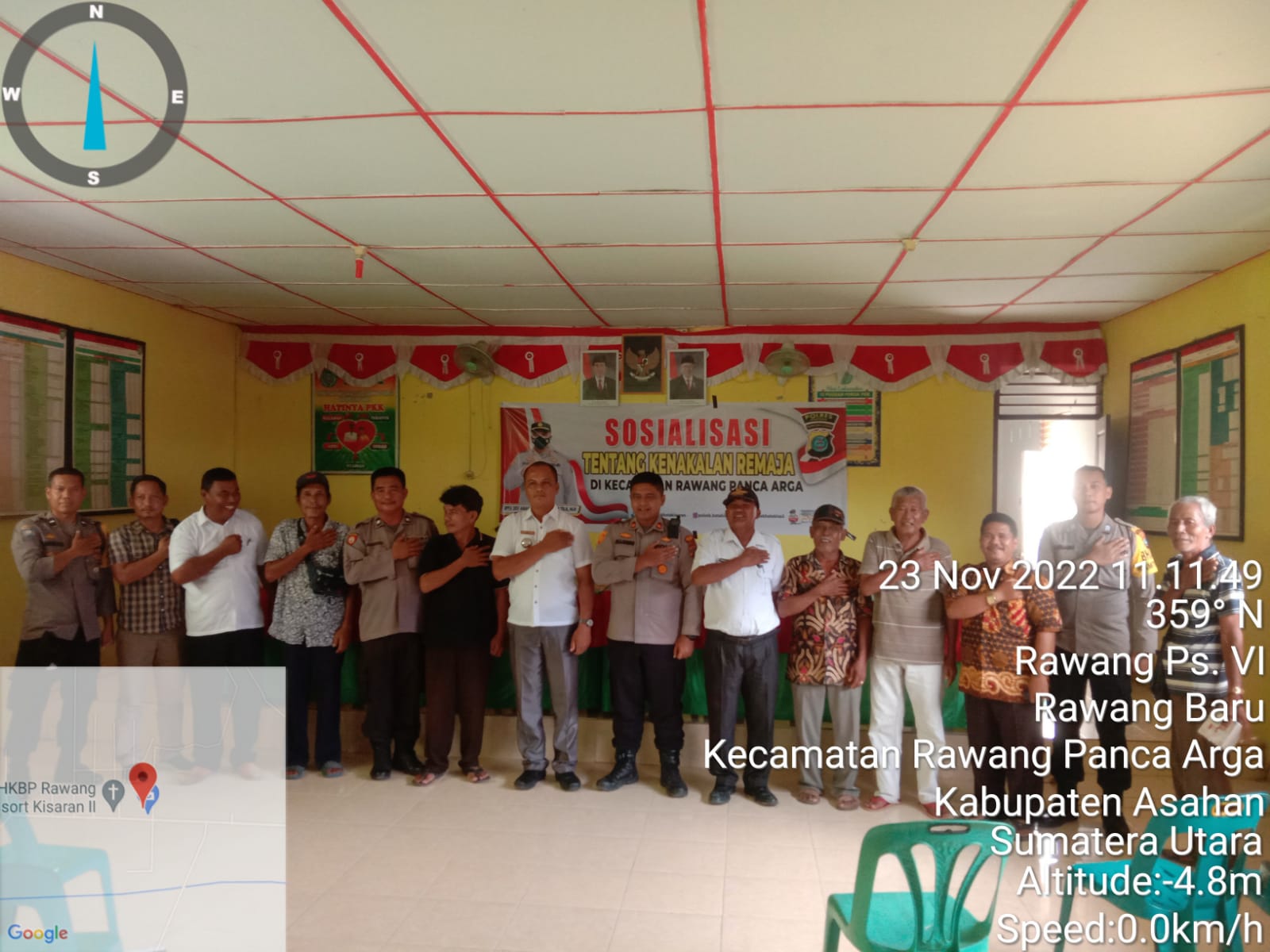 Cegah Kenakalan Remaja, Kapolsek Kota Kisaran Berikan Sosialisasi Kepada Masyarakat Rawang