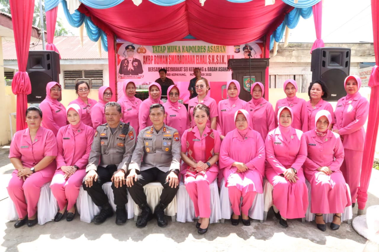 Kunjungan Kerja Kapolres dan Ketua Bhayangkari Asahan Kepolsek Sei Kepayang