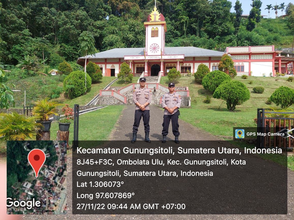 Polres Nias Lakukan Pengamanan, Kebaktian Ibadah Minggu Berjalan Kondusif