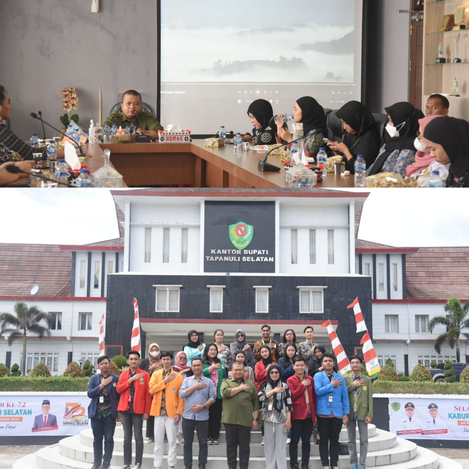 Bupati Tapsel Terima Kunjungan Dari Mahasiswa PMM,MBKM Dengan PMN Tahun 2022