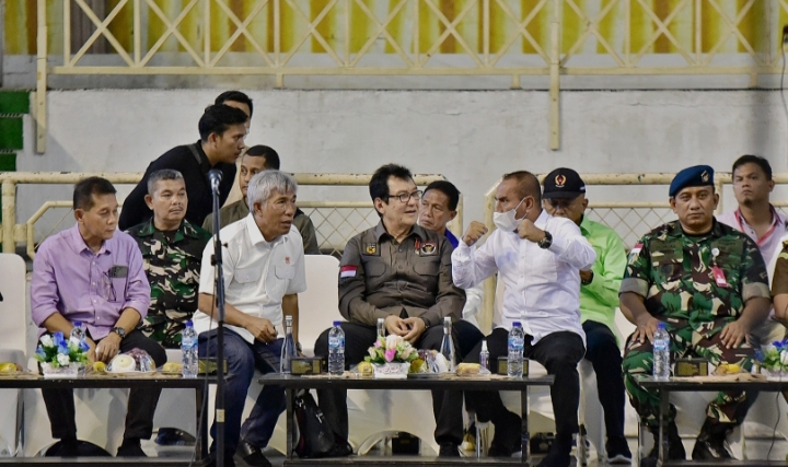 Tinjau Porprov Sumut 2022 Cabor Karate, Edy Rahmayadi Minta Wasit Adil Pimpin Pertandingan