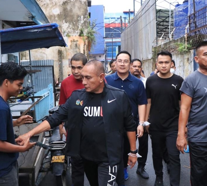 Edy Rahmayadi Tinjau Banjir di Seimati Medan,Ini Kata Gubsu