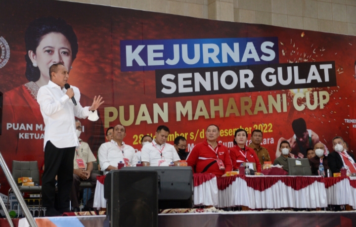 Edy Rahmayadi Berharap Kejurnas Senior Gulat Puan Maharani Cup Dilaksanakan Rutin