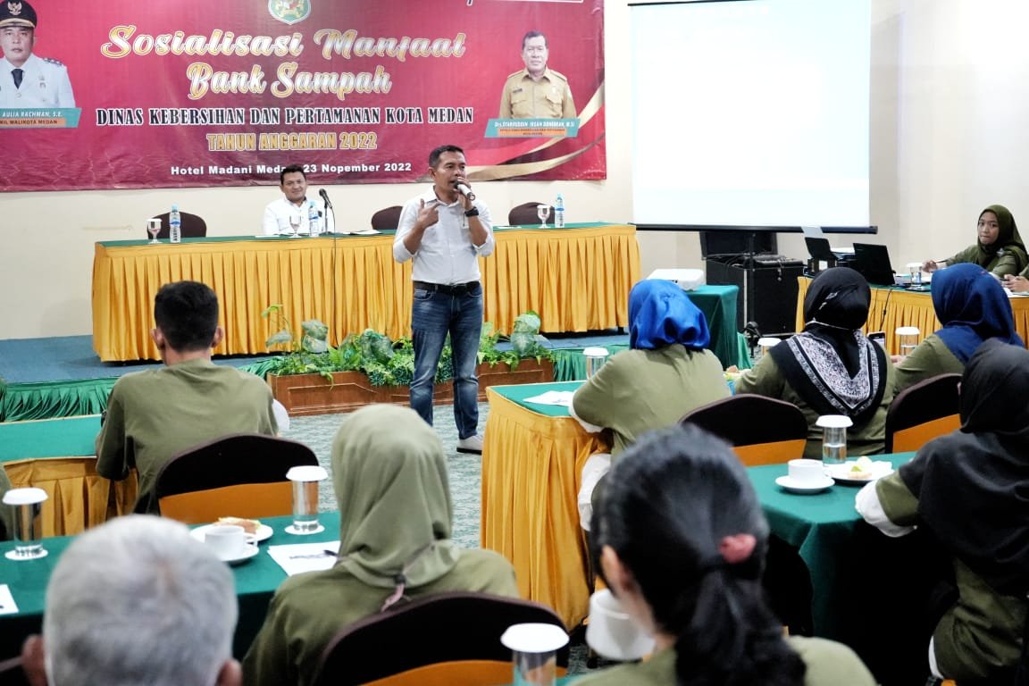 Sebagai Upaya Mengurangi Sampah, DKP Kota Medan Menggelar Sosialisasi Manfaat Bank Sampah