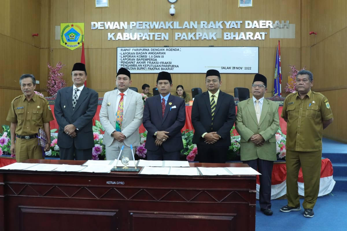 DPRD Pakpak Bharat Sahkan APBD Tahun Anggaran 2023