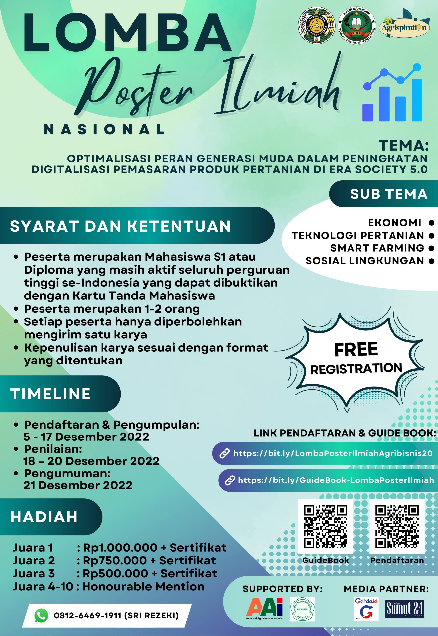 Agribisnis USU Selenggarakan Lomba Poster Ilmiah Nasional