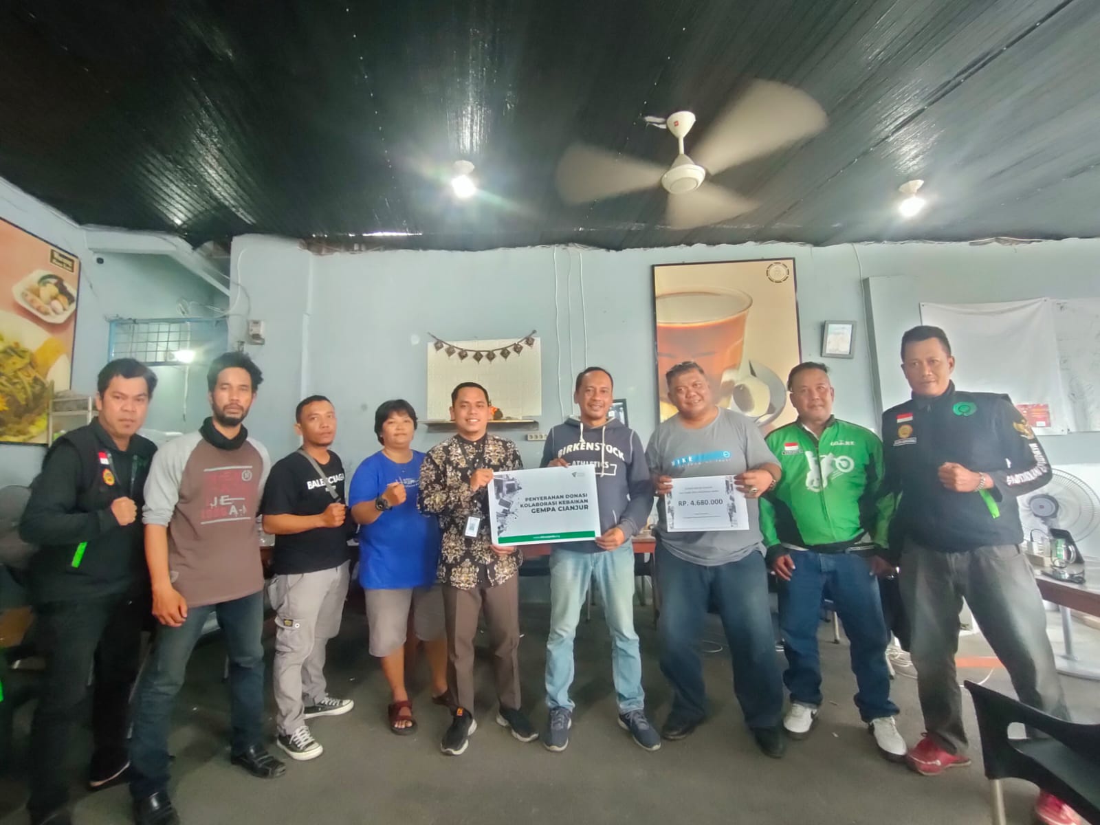 Gojek Mitra Kamtibmas Medan Serahkan Bantuan ke DDW Untuk Korban Gempa Cianjur