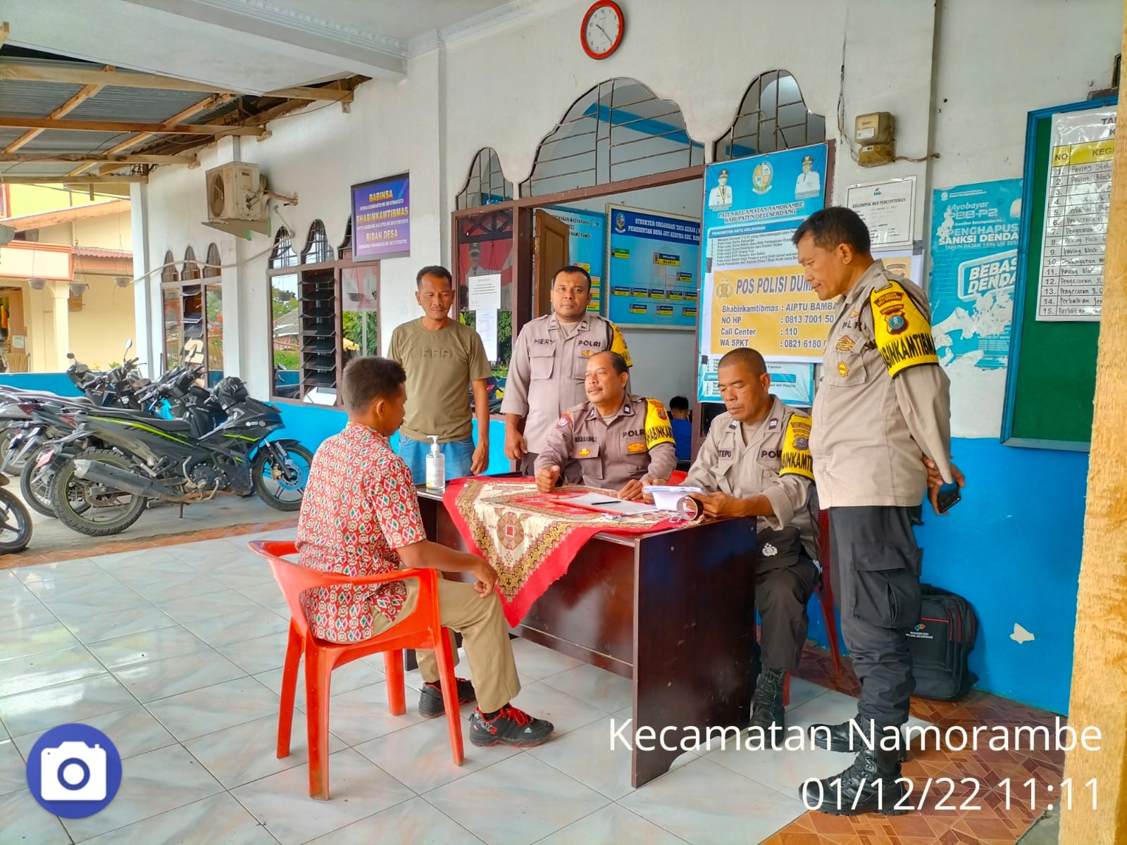 Personil Polsek Namorambe Polresta Deli Serdang Laksanakan Patroli di Pos - Pos Dumas Presisi