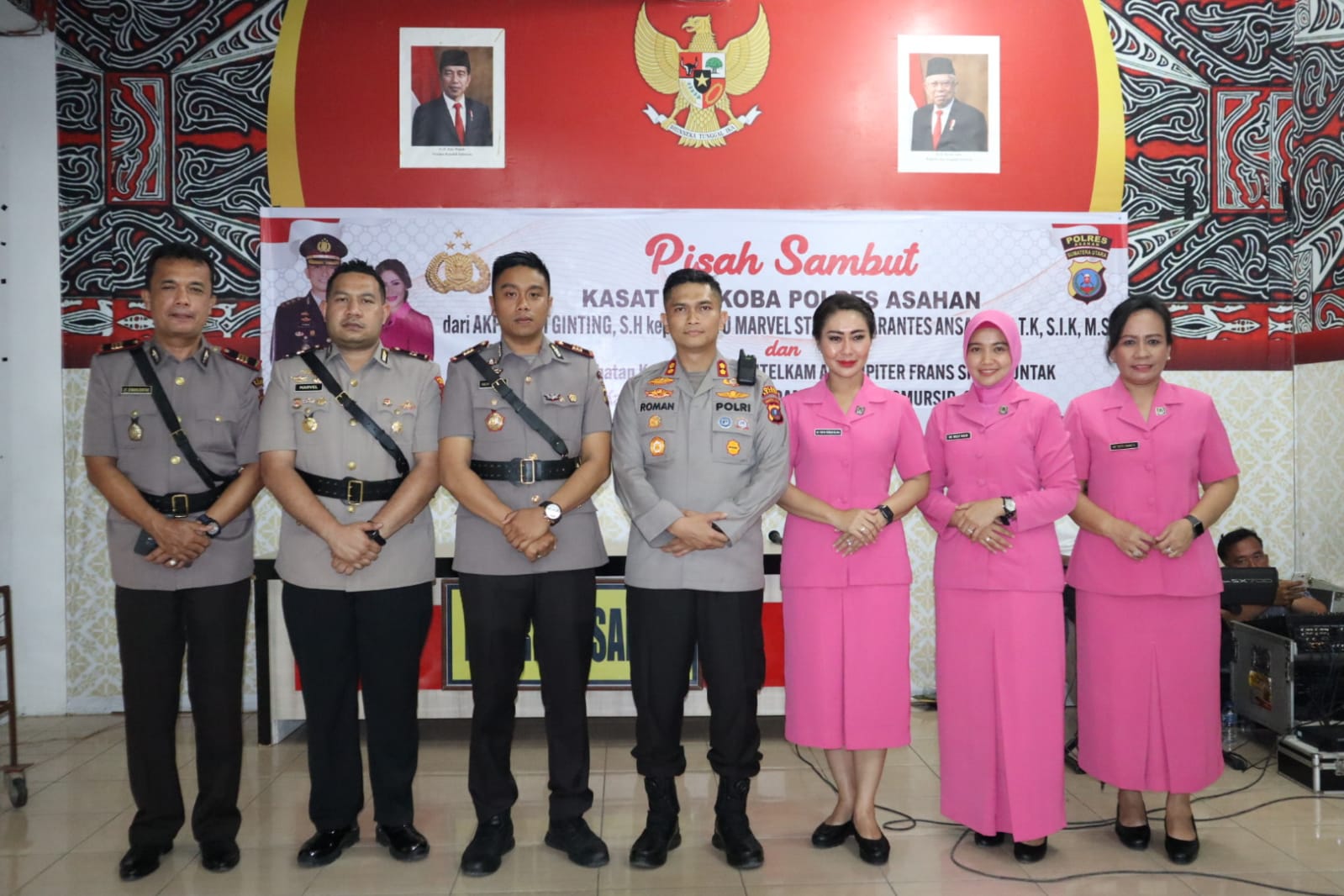 Temu Pisah Kasat Narkoba, Kapolres Asahan Pimpin Acara Pisah Sambut