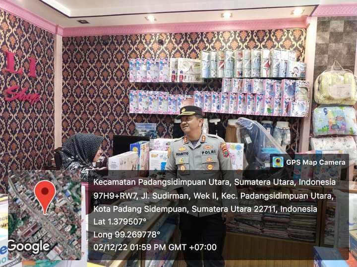 Kapolres padangsidimpuan Diapresiasi Pemilik Toko Baju,Sosialisasi Kurangi Kriminalitas