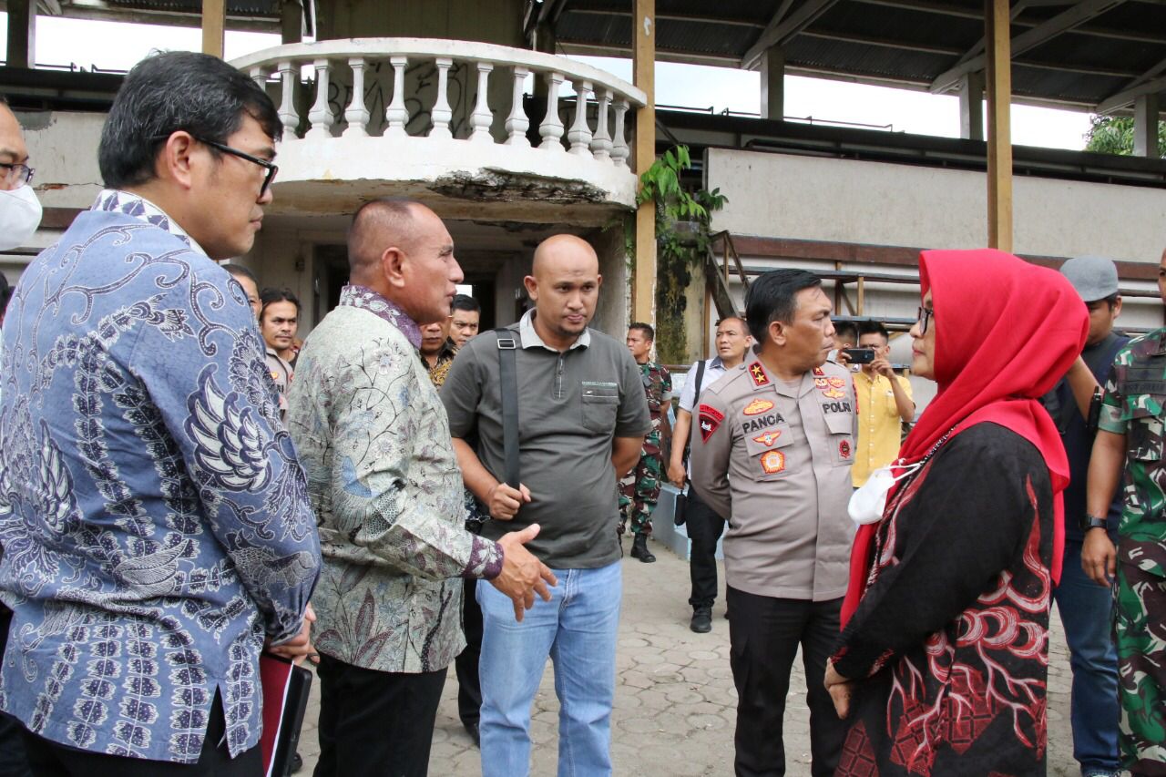 Gubernur Sumut Tinjau Stadion Sangnaualuh, dan Siap Gelontorkan Anggaran Revitalisasi Rp50 M