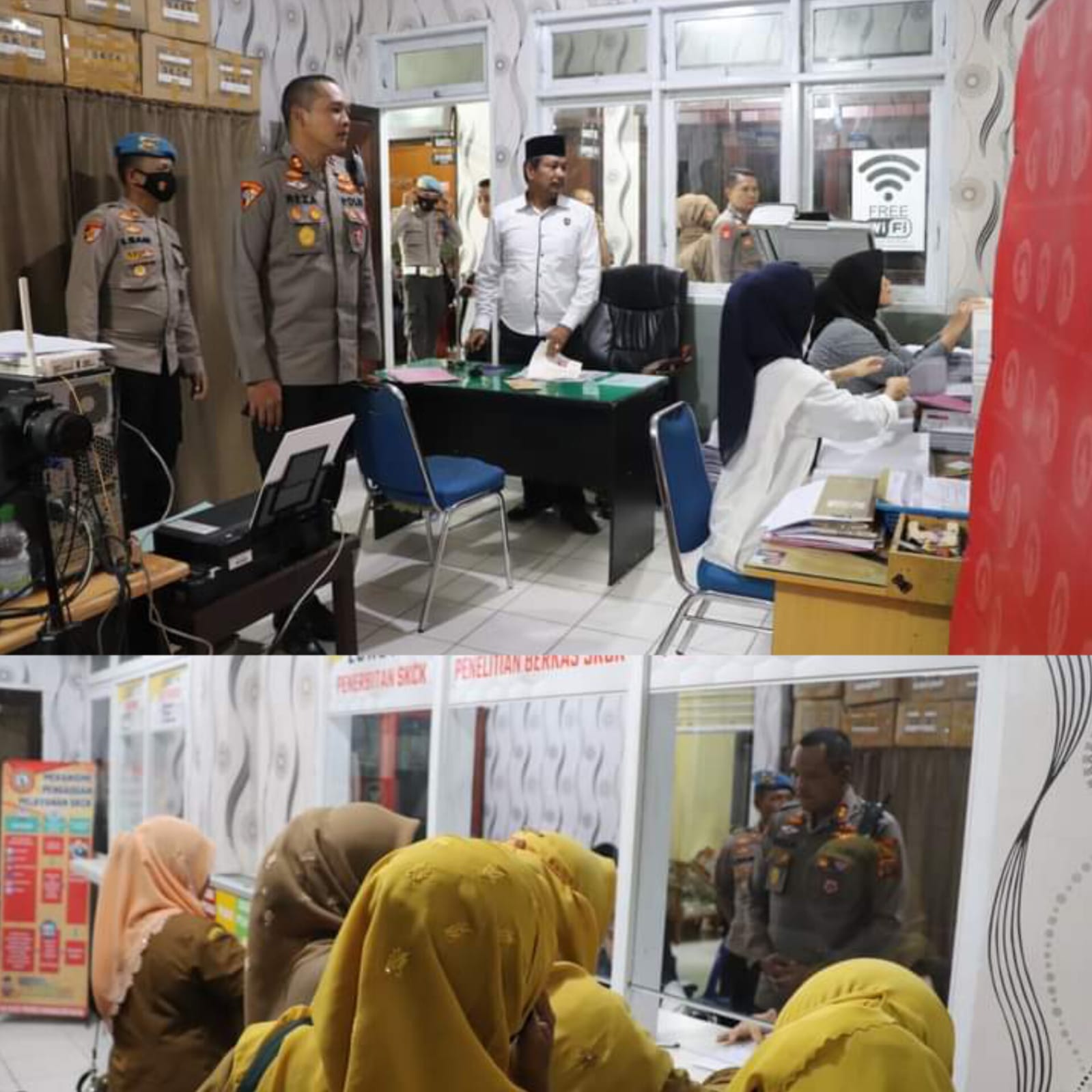 KAPOLRES MADINA PANTAU LANGSUNG PROSES PEMBUATAN SKCK DAN SIDIK JARI